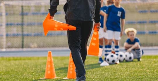 Provino di calcio per bambini e ragazzi in squadre di calcio