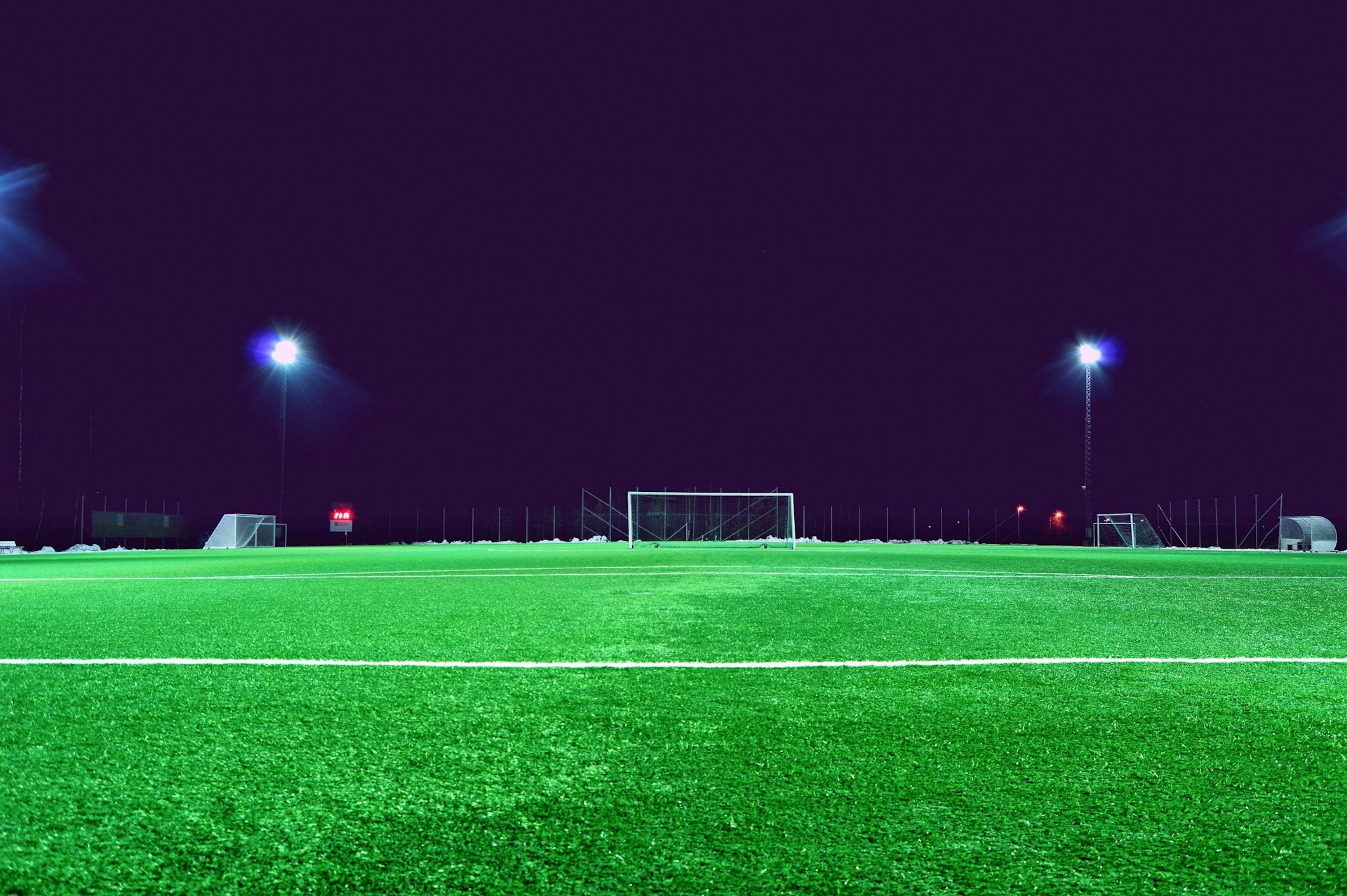 Campo di calcio in notturna