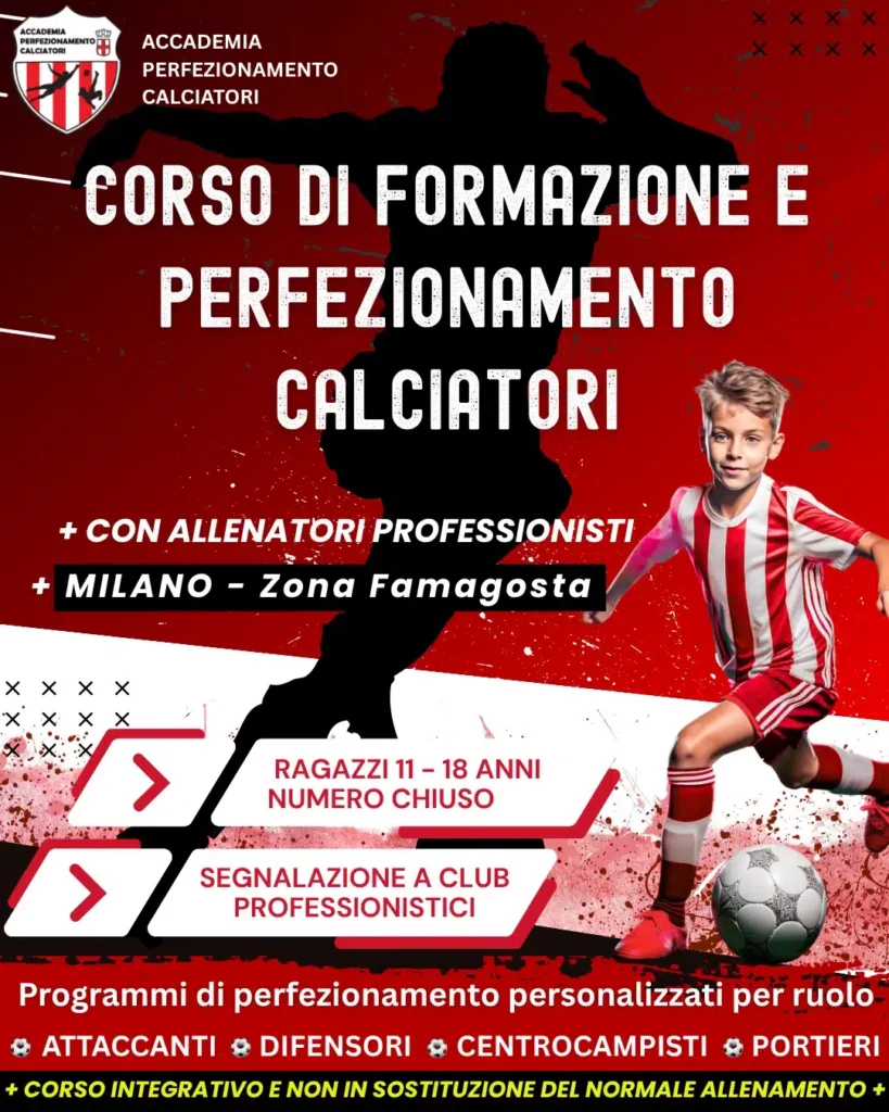 Milano corso perfezionamento calciatori